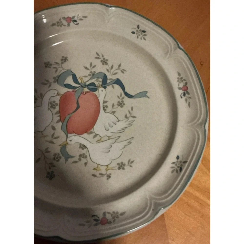 International Stoneware Marmalade Goose Serving Plate 12.25
